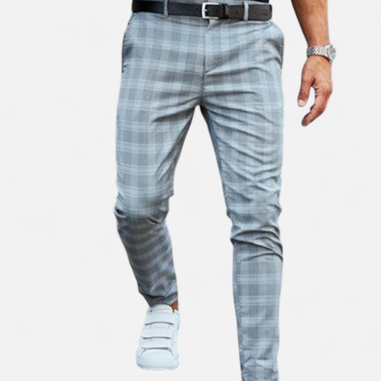 The Rowley Club | Stretchable Checkered Chino Pants for Men – Tailored Fit, Elegant Comfort for Everyday Wear