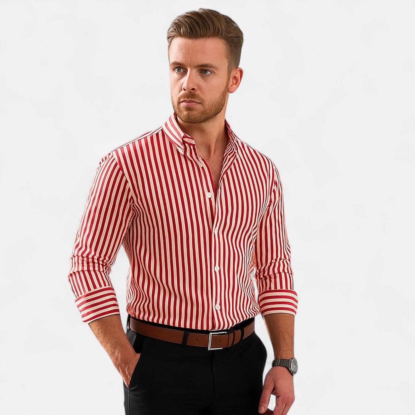 The Rowley Club | Striped Shirt for Men – Tailored Lines, Timeless Elegance, and Casual Chic