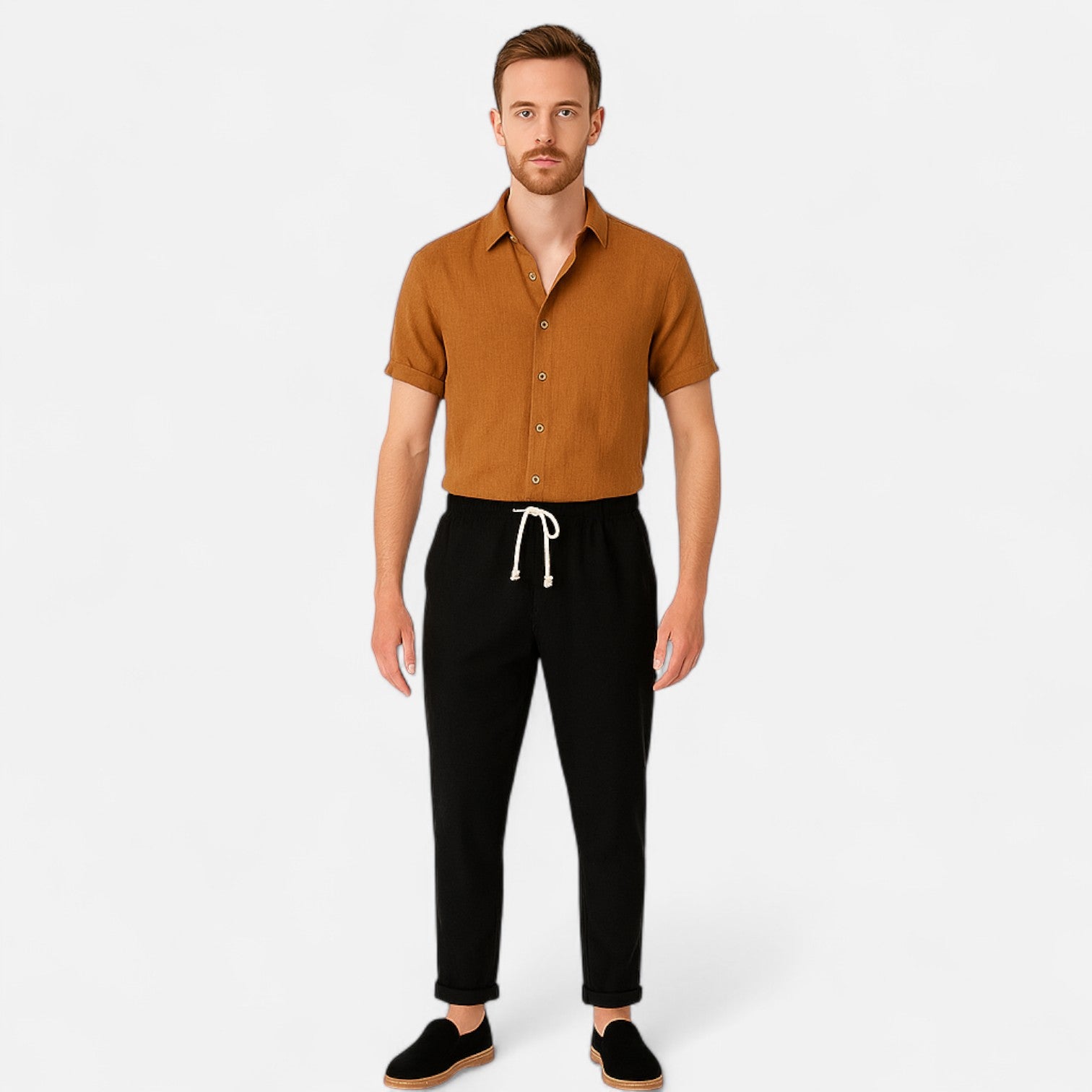 The Rowley Club | Men's Linen Pants with Drawstring – Breathable Comfort, Relaxed Fit