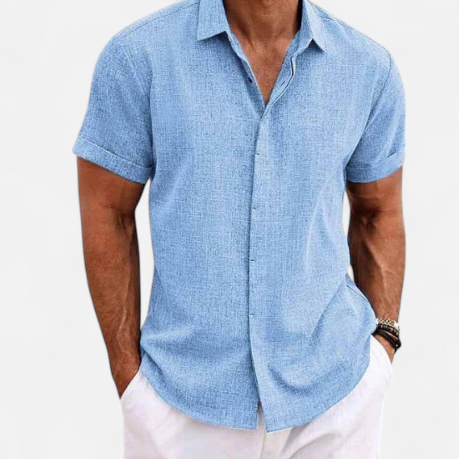 The Rowley Club | Short Sleeve Casual Linen Shirt – Light Sophistication, Everyday Comfort