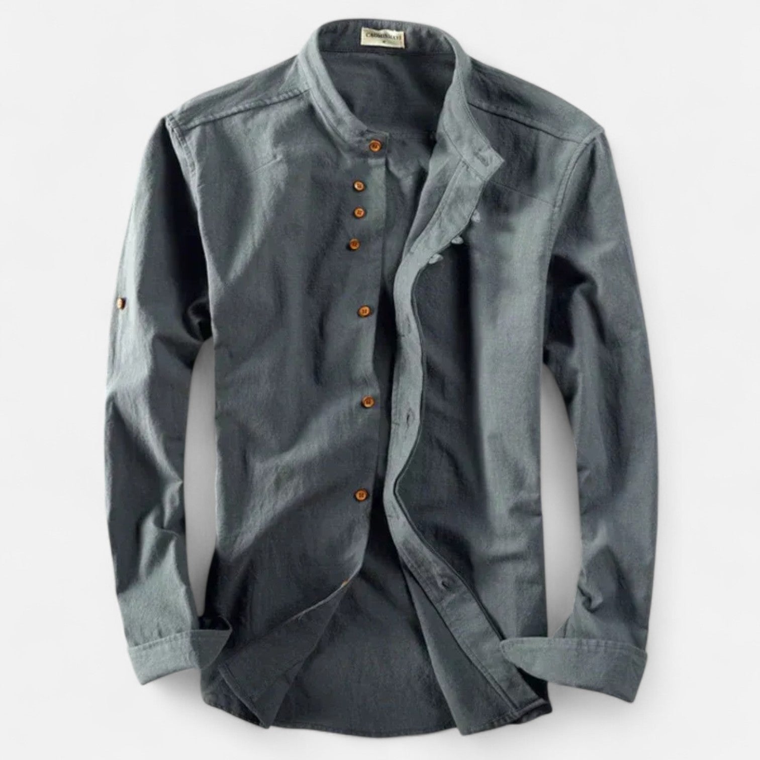 Maison Lior | Men's Slim Fit Shirt with High Collar – Tailored Silhouette, Modern and Minimalist Details