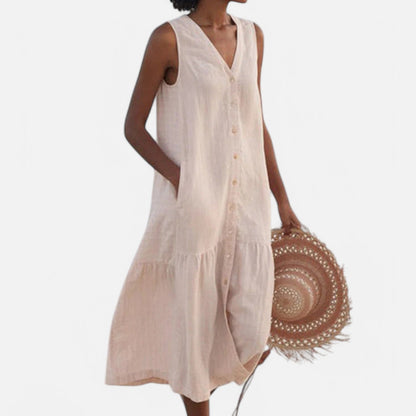 The Rowley Club | Women's 'Elysian Charm' V-Neck Dress