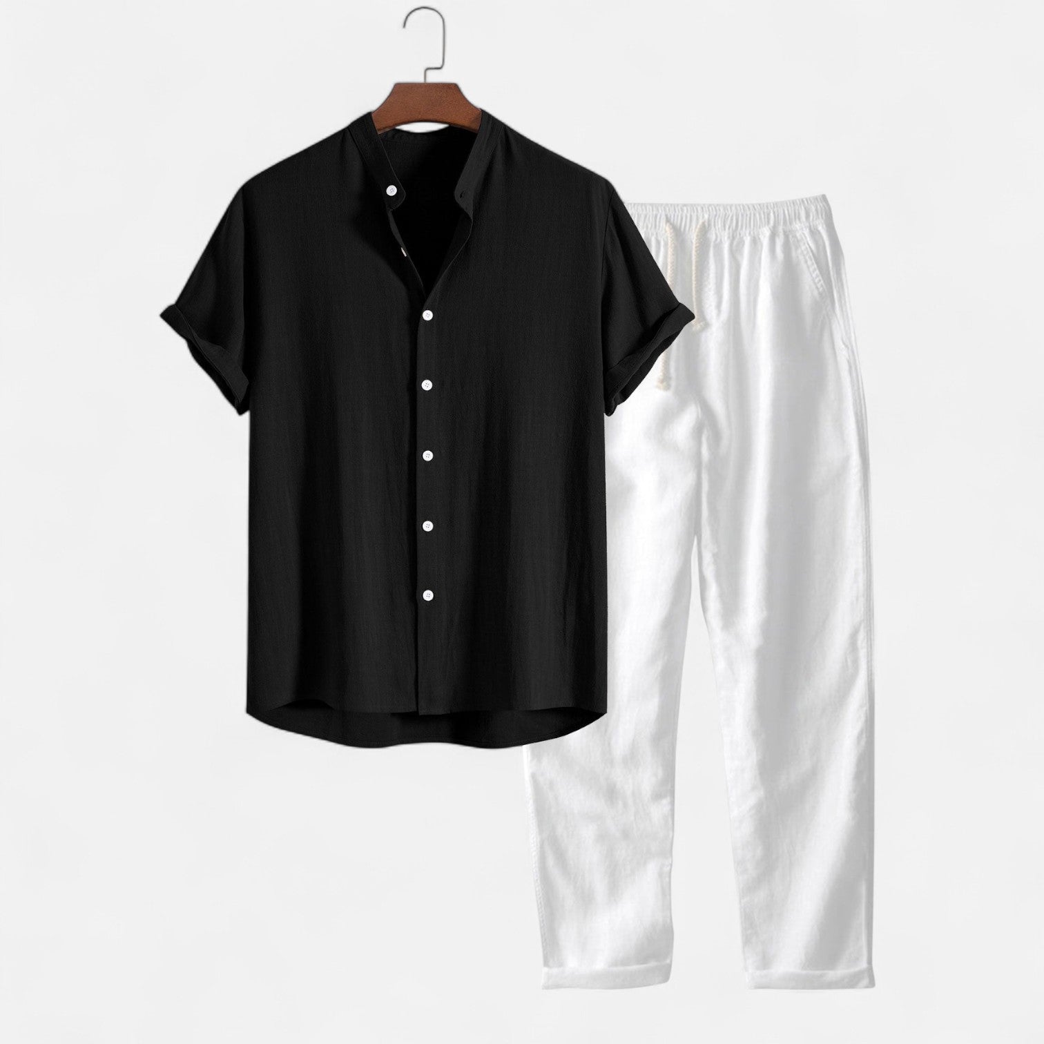 The Rowley Club | Men's Linen Shirt and Pants Set – Breathable Comfort, Casual Refinement