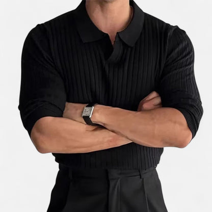 The Rowley Club | Long Sleeve Polo for Men – Fitted Comfort, Timeless Casual-Chic Essential