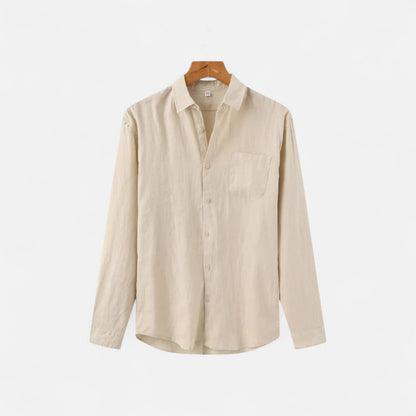The Rowley Club | Men's Pure Linen Shirt - 100% Natural Fabric, Timeless for Warm Weather