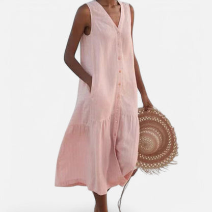 The Rowley Club | Women's 'Elysian Charm' V-Neck Dress