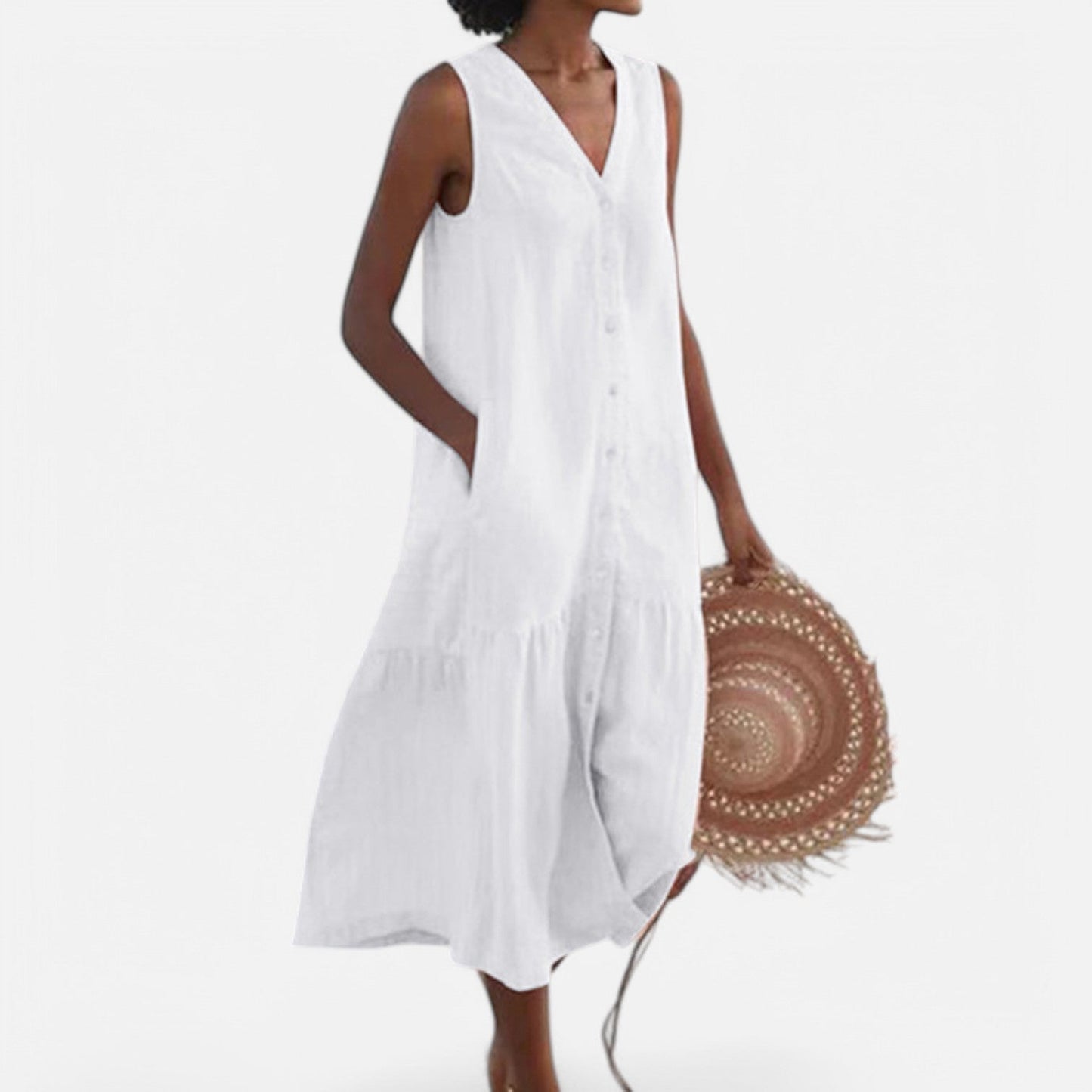 The Rowley Club | Women's 'Elysian Charm' V-Neck Dress