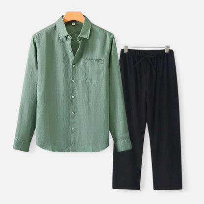 The Rowley Club | Long Sleeve Linen Blend Shirt