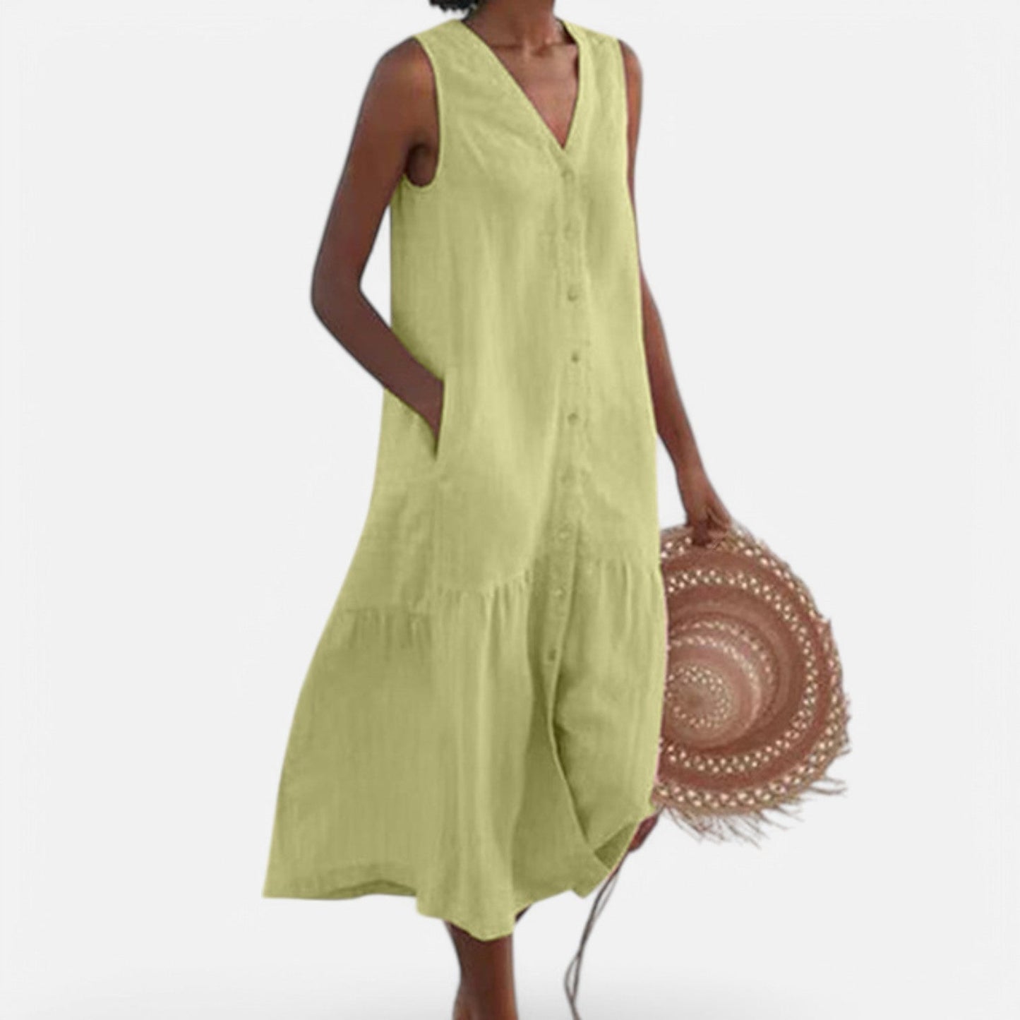 The Rowley Club | Women's 'Elysian Charm' V-Neck Dress