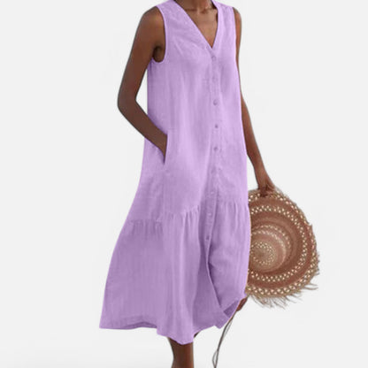 The Rowley Club | Women's 'Elysian Charm' V-Neck Dress