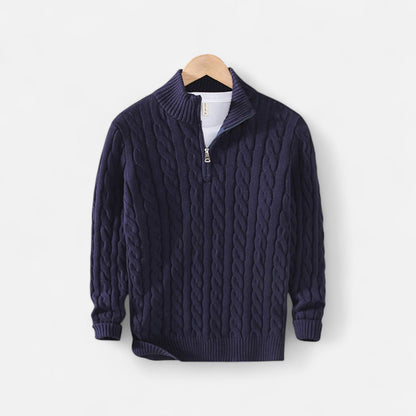 The Rowley Club | Men's Semi-Zip Sweater - Refined Knit, Essential for Versatile Layering