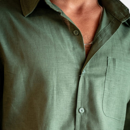 The Rowley Club | Pure Linen Long Sleeve Shirt for Men