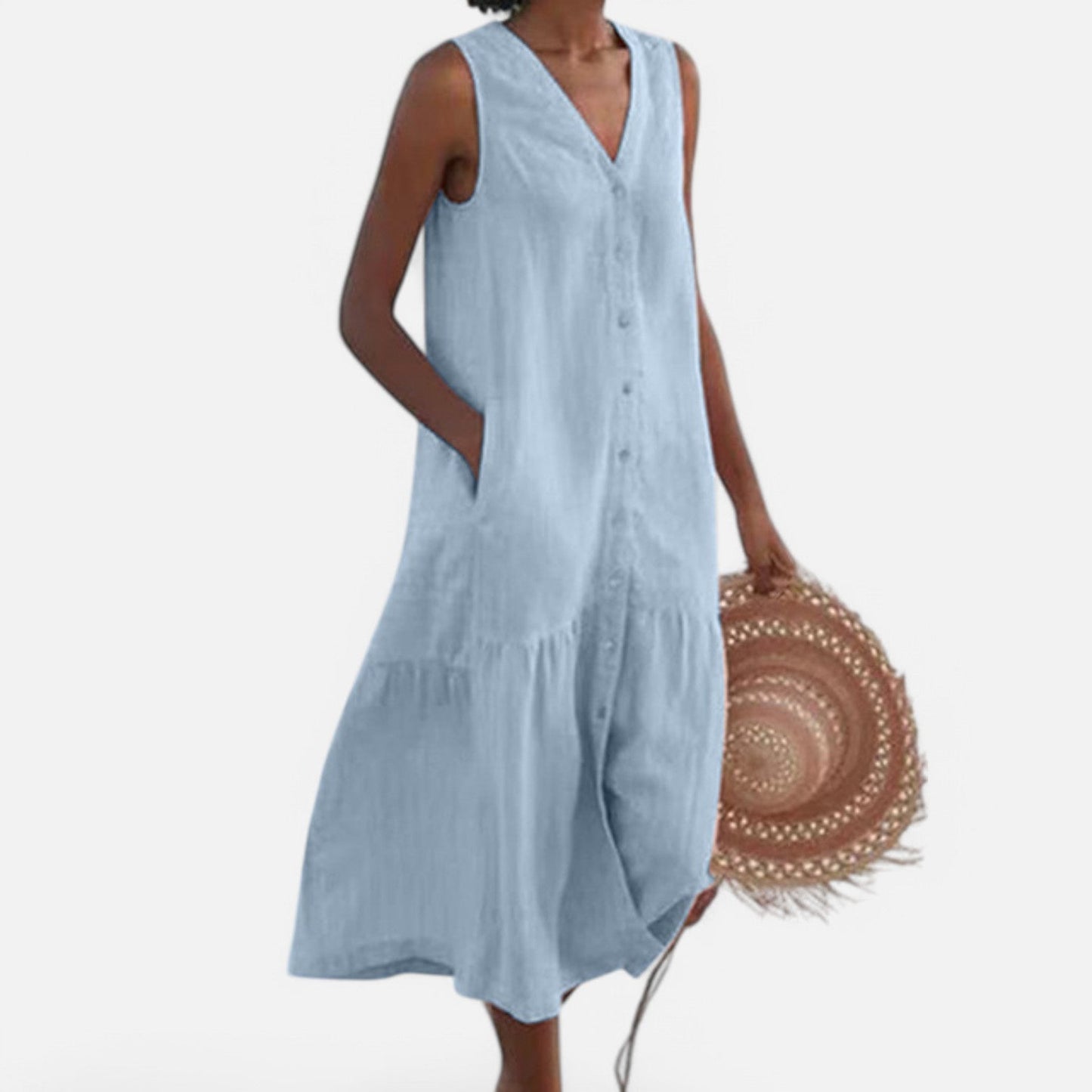 The Rowley Club | Women's 'Elysian Charm' V-Neck Dress