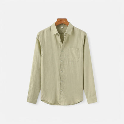 The Rowley Club | Pure Linen Long Sleeve Shirt for Men