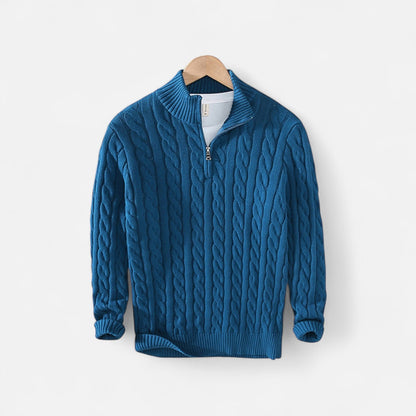 The Rowley Club | Men's Semi-Zip Sweater - Refined Knit, Essential for Versatile Layering
