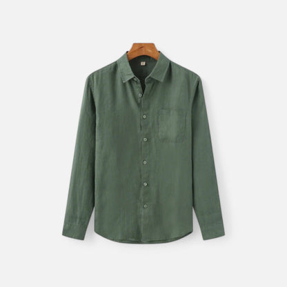 The Rowley Club | Pure Linen Long Sleeve Shirt for Men