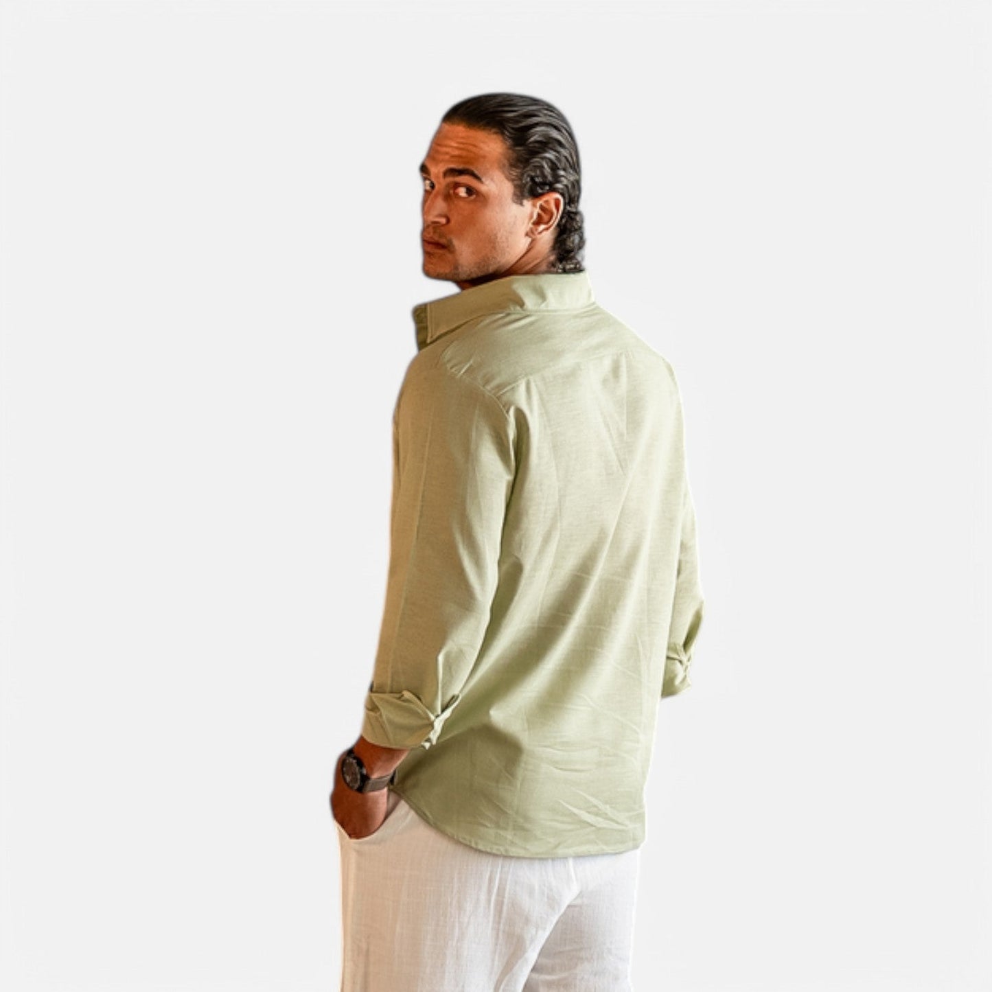 The Rowley Club | Pure Linen Long Sleeve Shirt for Men