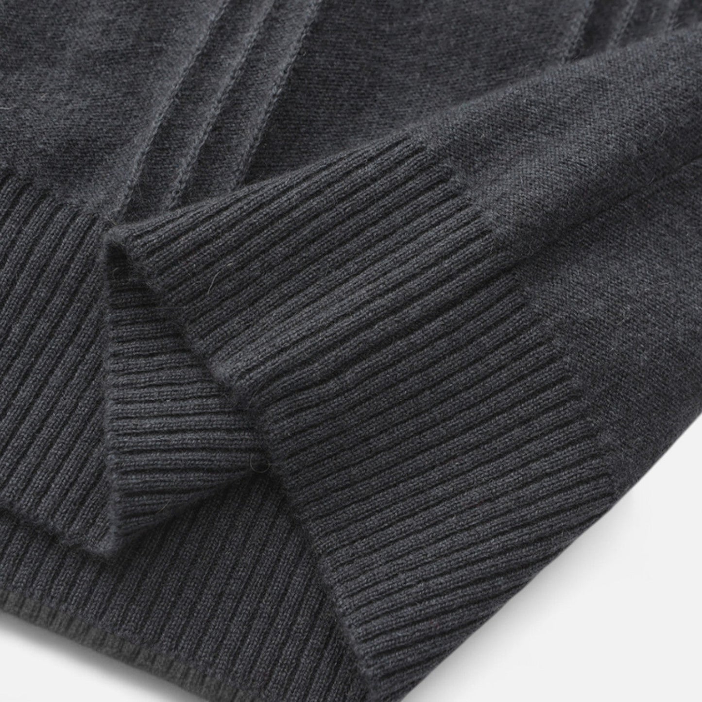 The Rowley Club | Men's Ribbed Half-Zip Cashmere - 100% Pure Cashmere, Discreet Luxury in Motion