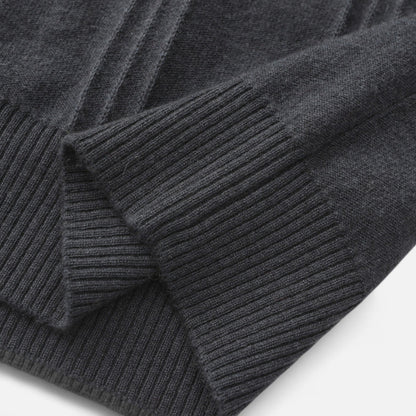 The Rowley Club | Men's Ribbed Half-Zip Cashmere - 100% Pure Cashmere, Discreet Luxury in Motion