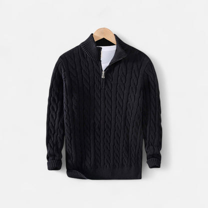 The Rowley Club | Men's Semi-Zip Sweater - Refined Knit, Essential for Versatile Layering