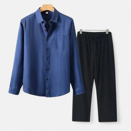 The Rowley Club | Long Sleeve Linen Blend Shirt