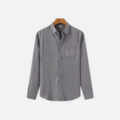 The Rowley Club | Men's Pure Linen Shirt - 100% Natural Fabric, Timeless for Warm Weather