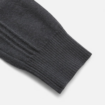 The Rowley Club | Men's Ribbed Half-Zip Cashmere - 100% Pure Cashmere, Discreet Luxury in Motion