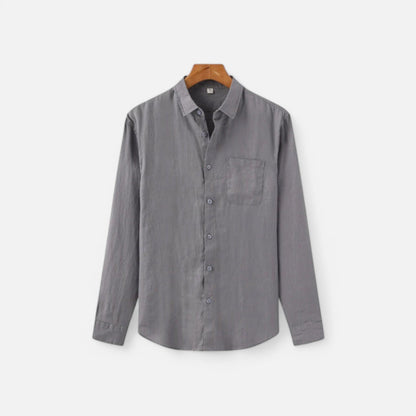 The Rowley Club | Pure Linen Long Sleeve Shirt for Men