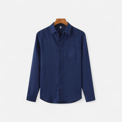 The Rowley Club | Men's Pure Linen Shirt - 100% Natural Fabric, Timeless for Warm Weather