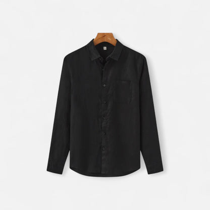 The Rowley Club | Men's Pure Linen Shirt - 100% Natural Fabric, Timeless for Warm Weather