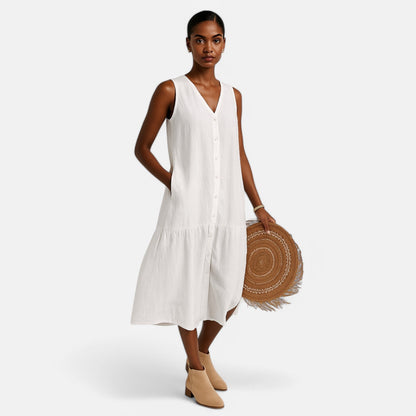 The Rowley Club | Women's 'Elysian Charm' V-Neck Dress