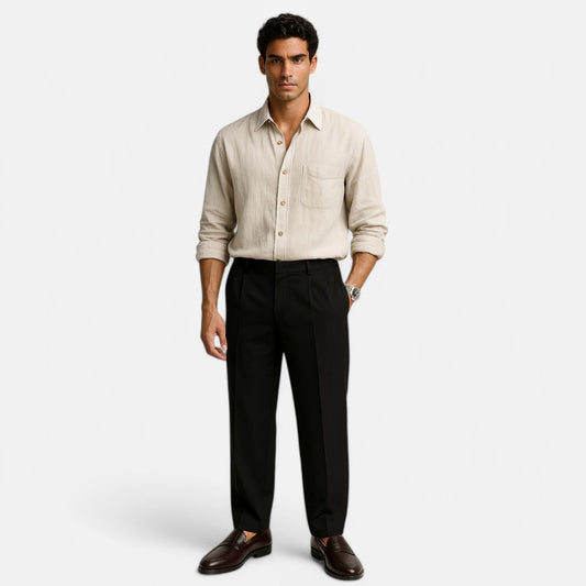 The Rowley Club | Casual Long Sleeve Linen Blend Shirt for Men