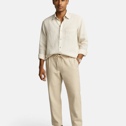 The Rowley Club | Casual Long Sleeve Linen Blend Shirt for Men
