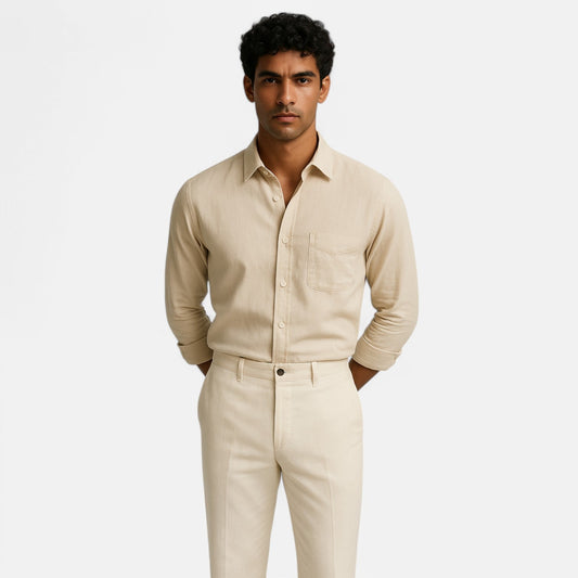 The Rowley Club | Pure Linen Long Sleeve Shirt for Men