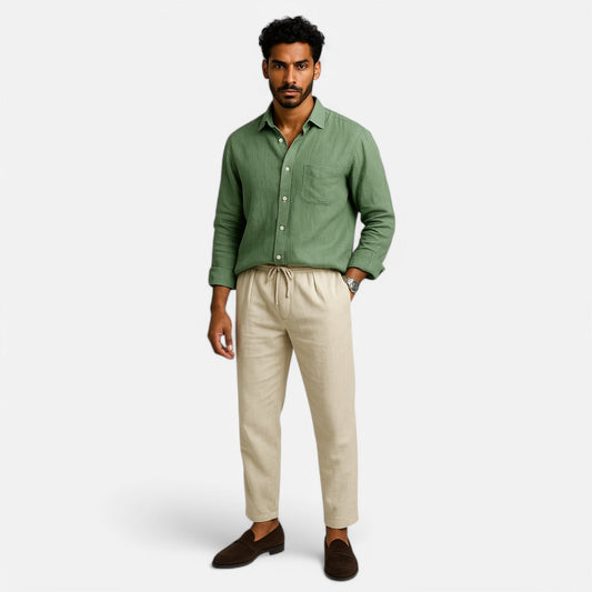 The Rowley Club | Long Sleeve Linen Blend Shirt