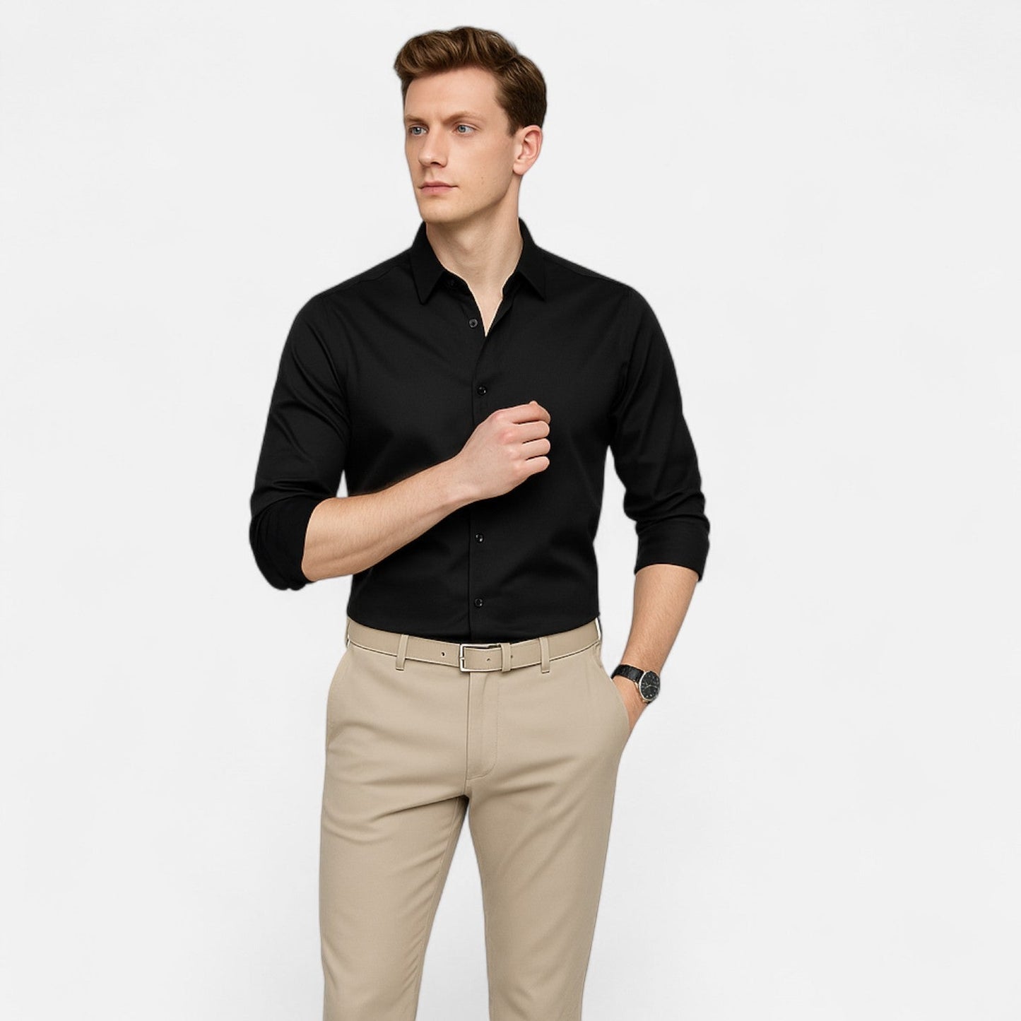 The Rowley Club | Men's Dress Shirt No Iron – Tailored Elegance, Impeccable Finish All Day