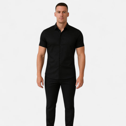 The Rowley Club | Gérald Slim Fit Short Sleeve Shirt – Elegant Silhouette, Refined Everyday Style