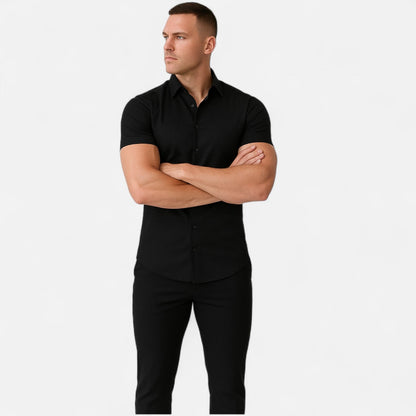 The Rowley Club | Gérald Slim Fit Short Sleeve Shirt – Elegant Silhouette, Refined Everyday Style
