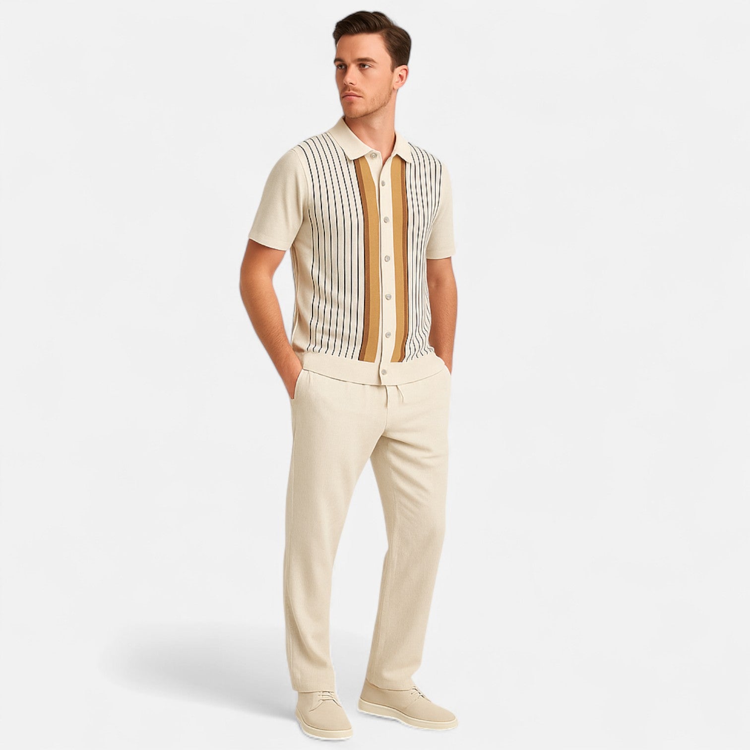 The Rowley Club | Men's Linen Polo and Pants Set – Refined Coordination, Timeless Elegance for Warm Weather