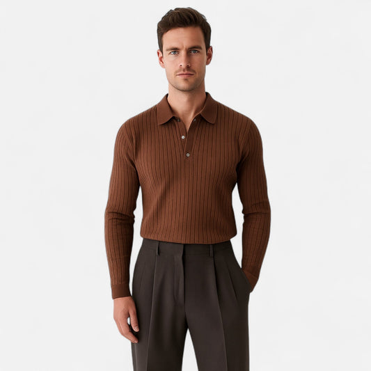 The Rowley Club | Long Sleeve Polo for Men – Fitted Comfort, Timeless Casual-Chic Essential