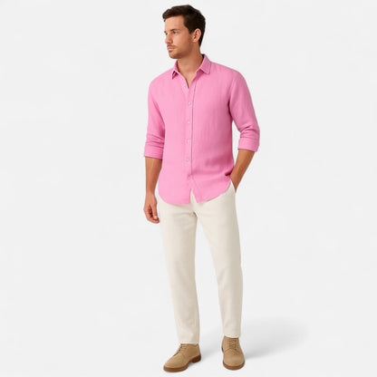 The Rowley Club | Men's Cotton-Linen Shirt – Lightweight Comfort, Casual and Timeless Elegance