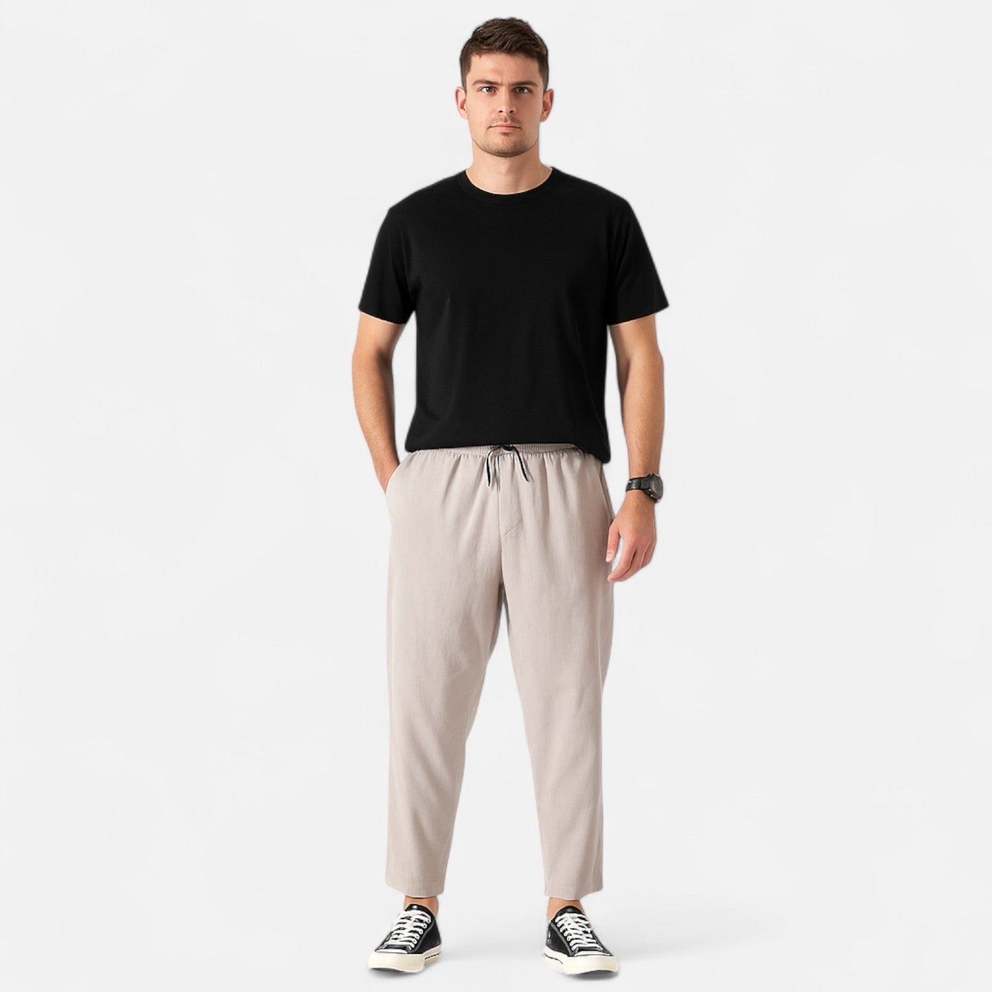 The Rowley Club | Men's Cropped Cotton Pants – Urban Precision, Tailored Versatility