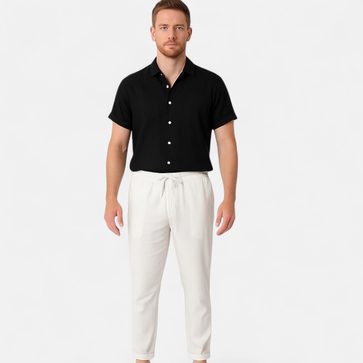 The Rowley Club | Men's Linen Shirt and Pants Set – Breathable Comfort, Casual Refinement