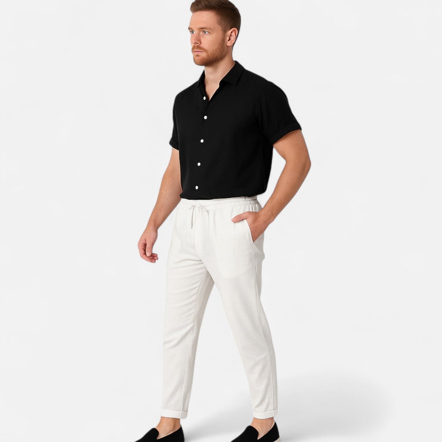 The Rowley Club | Men's Linen Shirt and Pants Set – Breathable Comfort, Casual Refinement