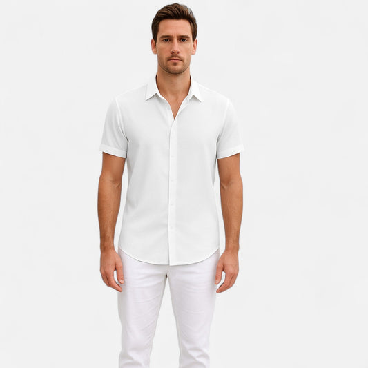 The Rowley Club | Short Sleeve Casual Linen Shirt – Light Sophistication, Everyday Comfort