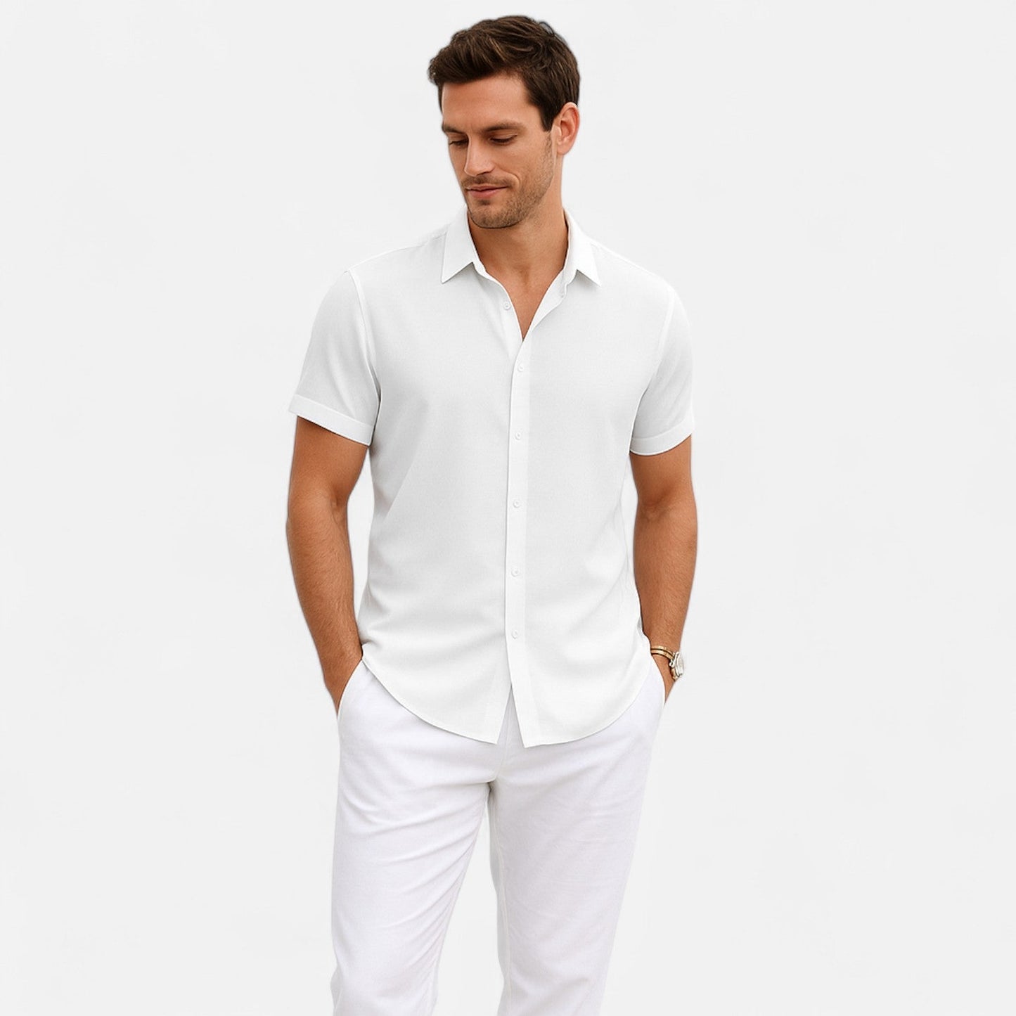 The Rowley Club | Short Sleeve Casual Linen Shirt – Light Sophistication, Everyday Comfort