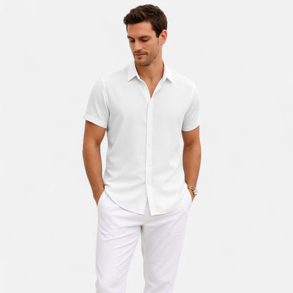 The Rowley Club | Short Sleeve Casual Linen Shirt – Light Sophistication, Everyday Comfort