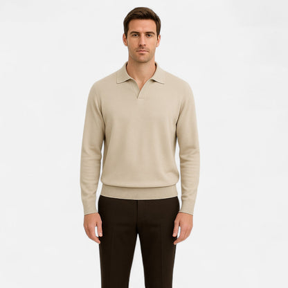 The Rowley Club | Long Sleeve Polo Old Money - Discreet Refinement, Essential of the Timeless Wardrobe