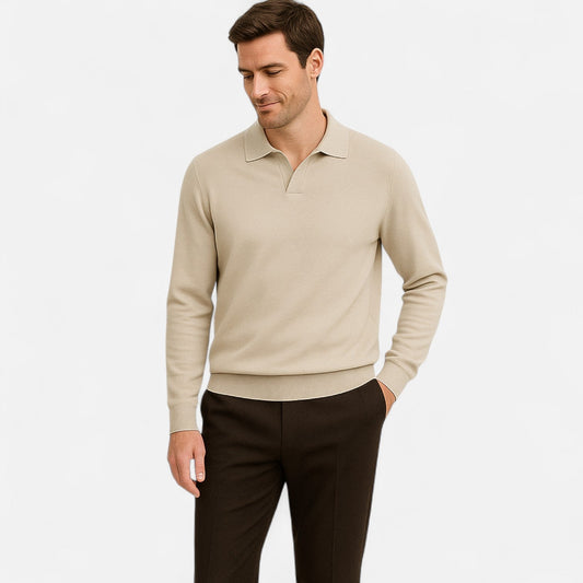 The Rowley Club | Long Sleeve Polo Old Money - Discreet Refinement, Essential of the Timeless Wardrobe