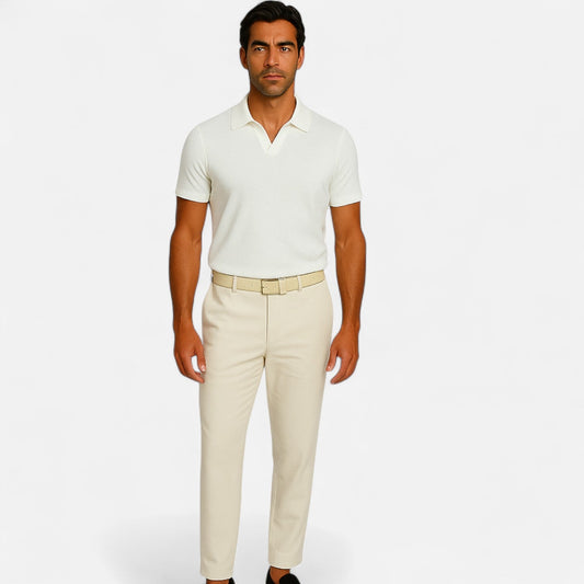 The Rowley Club | Buttonless Polo for Men - Old-School Minimalism, Refined Ease for Everyday